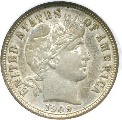 image for: 1909-D 10c NGC AU58