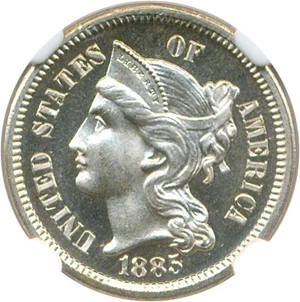 image for: 1885 3cN NGC Proof 68 Cameo * Star *