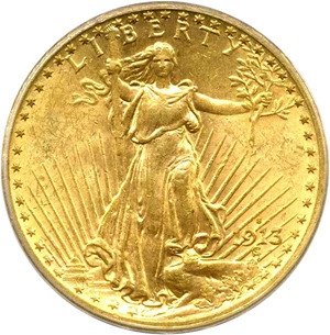 image for: 1913-S $20 PCGS MS63