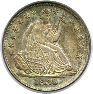 image for: 1838 H10c PCGS/CAC MS64 (No Drapery)