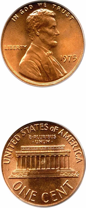 image for: 1975 1c PCGS MS67 RD