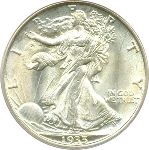 image for: 1935-S 50c PCGS MS65
