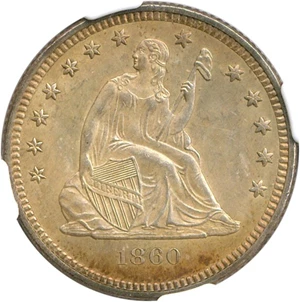 image for: 1860-O 25c NGC MS63