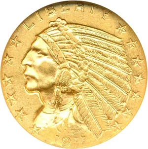 image for: 1911-D $5 NGC AU58