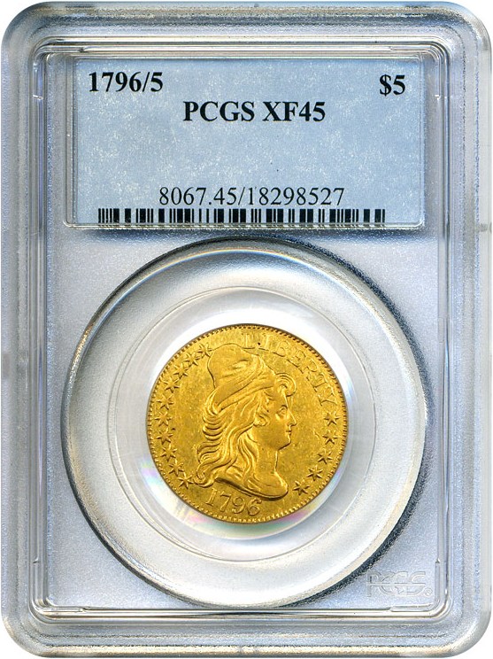 image for: 1796/5 $5 PCGS XF45 (Small Eagle)