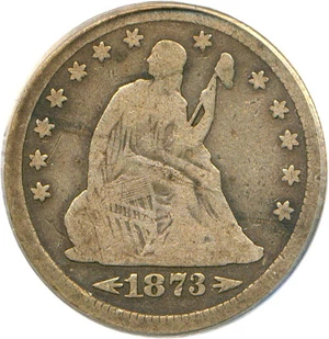 image for: 1873-CC 25c PCGS Good-6 (Arrows)