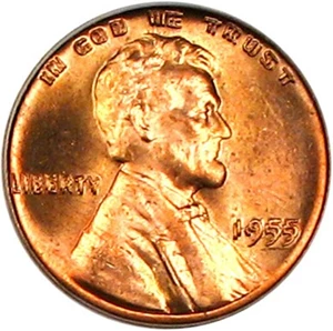 image for: 1955/1955 1c PCGS MS64 RD OGH (Doubled Die)