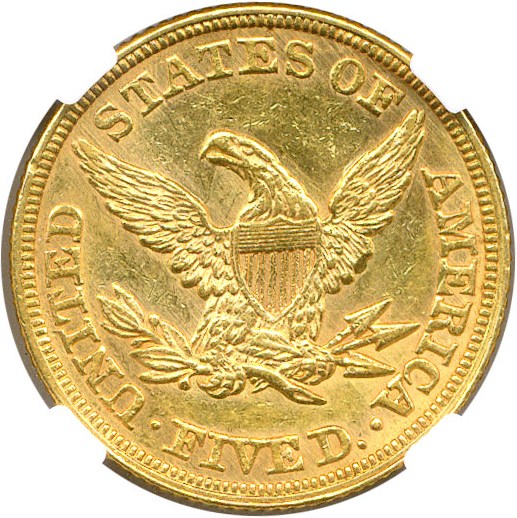 image for: 1860 $5 NGC AU58