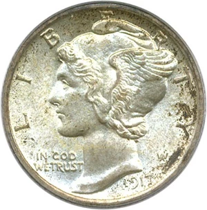 image for: 1917-S 10c PCGS/CAC MS65 FB