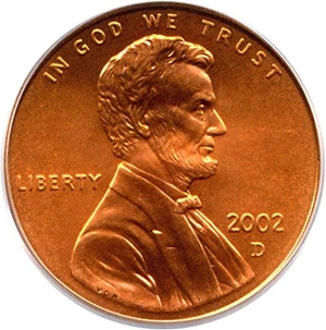 image for: 2002-D 1c PCGS MS69 RD