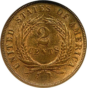 image for: 1865 2c NGC MS66 RB
