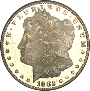 image for: 1882-CC $1 PCGS/CAC MS63 DMPL