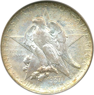 image for: 1937 Texas 50c PCGS MS66