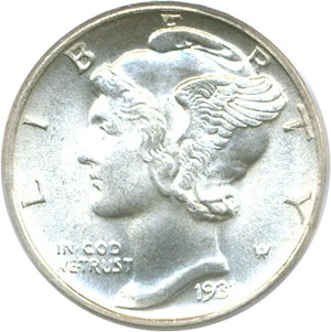 image for: 1931-D 10c PCGS MS66 FB