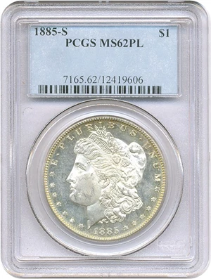 image for: 1885-S $1 PCGS MS62 PL