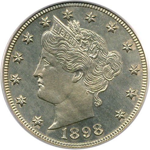 image for: 1898 5c PCGS/CAC Proof 65