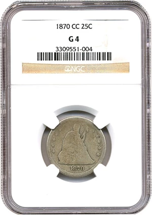 image for: 1870-CC 25c NGC Good-4