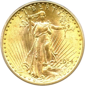 image for: 1914 $20 PCGS MS64