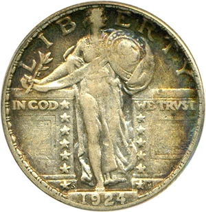image for: 1924-S 25c PCGS XF40