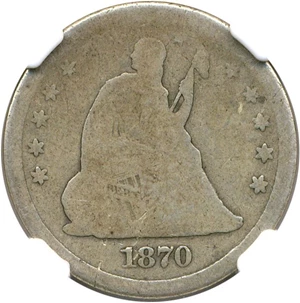 image for: 1870-CC 25c NGC Good-4