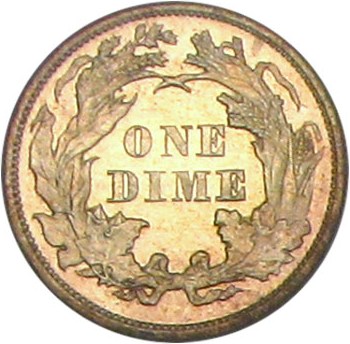 image for: 1874 10c PCGS Proof 64 Cameo (Arrows)