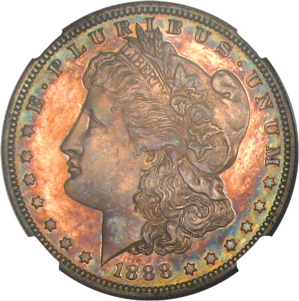 image for: 1888 $1 NGC Proof 64 * Color *