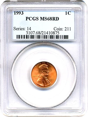 image for: 1993 1c PCGS MS68 RD
