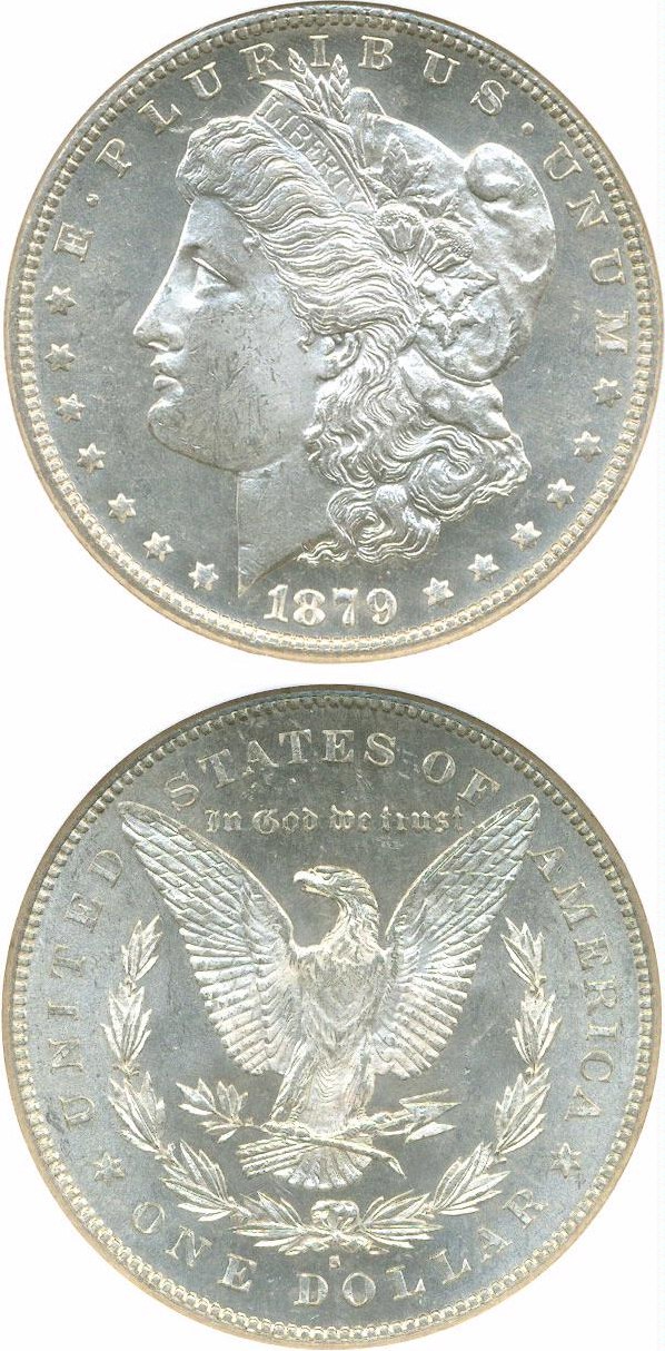 image for: Top 100 VAM: 1879-S $1 NGC MS63 (Reverse of 1878)