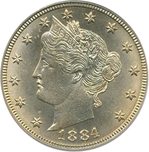 image for: 1884 5c PCGS MS65