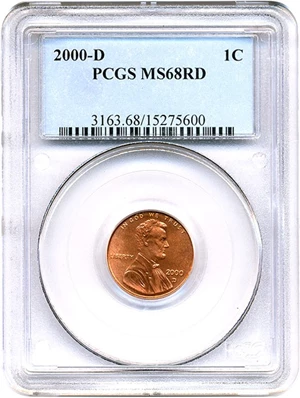 image for: 2000-D 1c PCGS MS68 RD