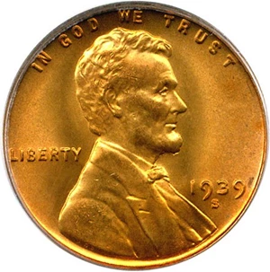 image for: 1939-S 1c PCGS MS67 RD