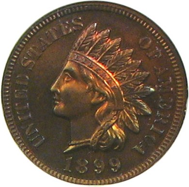 image for: 1899 1c NGC Proof 65 RB ex: Floyd Starr