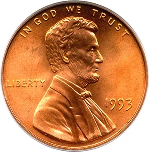 image for: 1993 1c PCGS MS68 RD