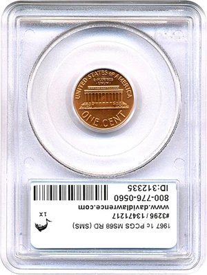 image for: 1967 1c PCGS MS68 RD (SMS)