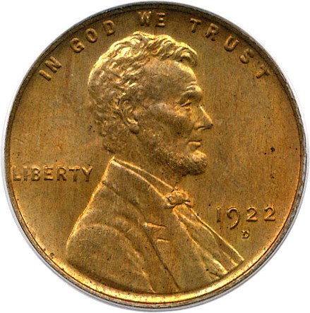 image for: 1922-D 1c PCGS MS65 RD