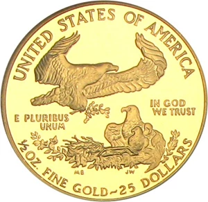 image for: 1991-P $25 NGC Proof 70 UCameo (Gold Eagle)
