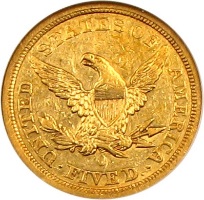 image for: 1856-O $5 NGC AU50