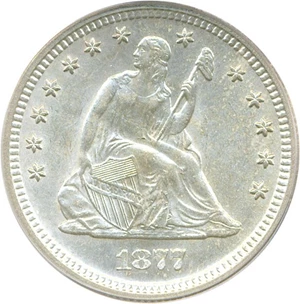 image for: 1877-S 25c PCGS MS63