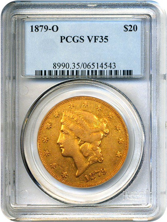 image for: 1879-O $20 PCGS VF35