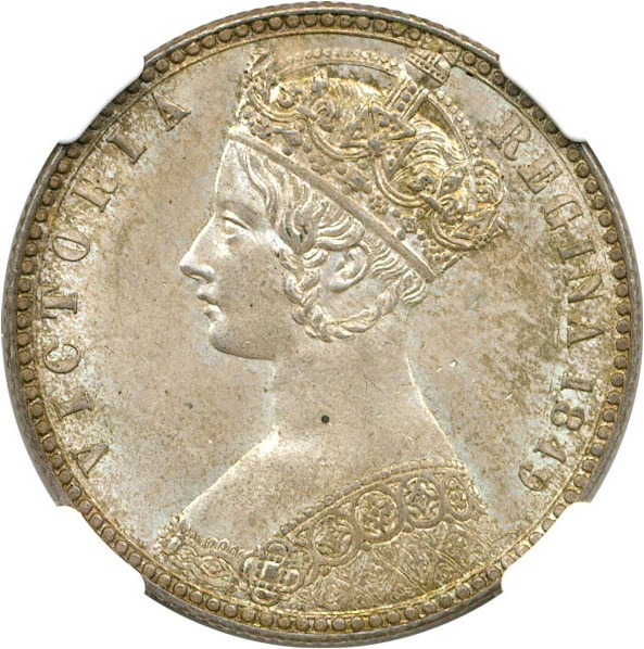 image for: Great Britain: 1849 Florin NGC MS64