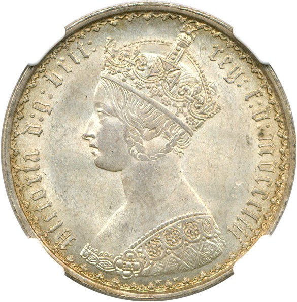 image for: Great Britain: 1853 Florin NGC MS64