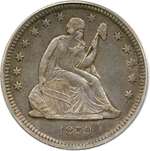 image for: 1859-O 25c PCGS/CAC XF45