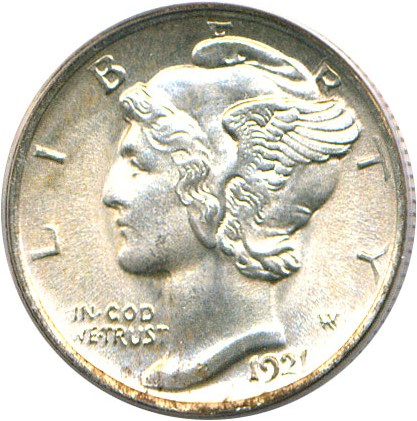 image for: 1921 10c PCGS/CAC MS65 FB