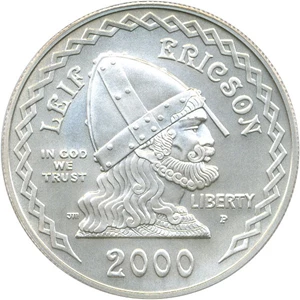 image for: 2000-P $1 PCGS MS70 (Leif Ericson)