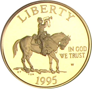 image for: 1995-W $5 NGC Proof 70 UCameo (Civil War)