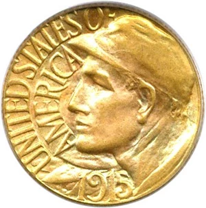 image for: 1915-S Panama-Pacific G$1 PCGS MS65