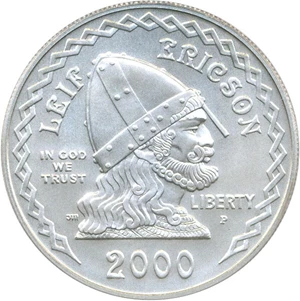 image for: 2000-P $1 PCGS MS70 (Leif Ericson)