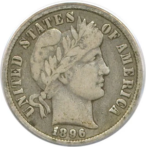 image for: 1896-O 10c PCGS/CAC F15