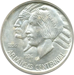 image for: 1935-S Arkansas 50c PCGS/CAC MS65