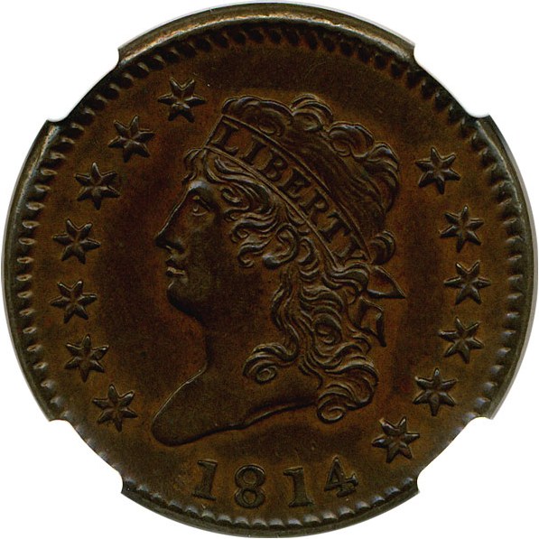 image for: 1814 1c NGC MS62 BN